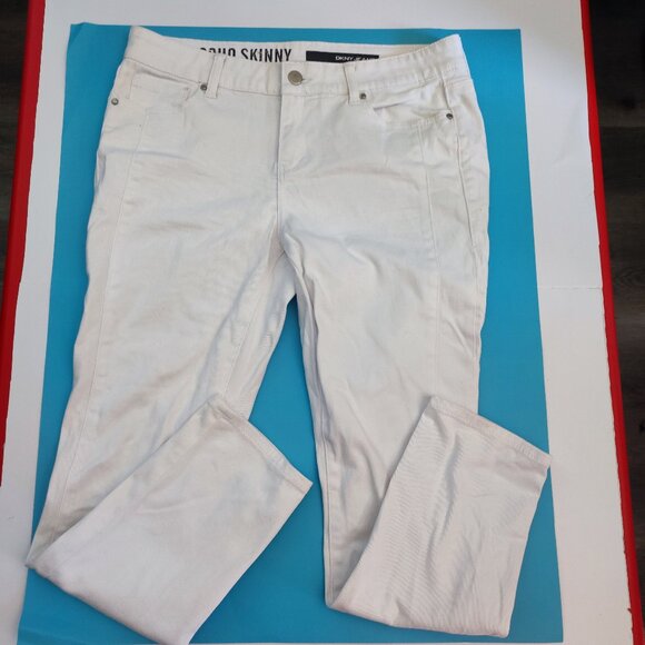 DKNY Jeans SOHO Skinny white women's size 8 - Picture 1 of 15